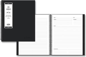 Blue Sky Aligned Business Notebook, Black Cover, 11 x 8.5, 1 Each (BLS121454)