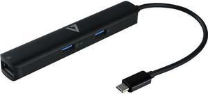 V7 USB-C Mini Dock 4K Display - for Computer - 85 W - USB Type C - 4K - 3840 x 2160 - USB Type-A - USB Type-C - Network (RJ-45) - HDMI - Black - Wired - Gigabit Ethernet