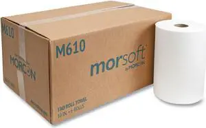 Morsoft Beverage Napkins, 9 x 9/4, White, 500/Pack, 8 Packs/Carton B8500