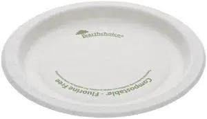 EarthChoice Pressware Compostable Plate 6" Diameter White 750Ct PSP06EC