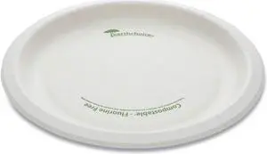 EarthChoice Pressware Compostable Dinnerware Plate 9" White 450/Ctn PSP09EC
