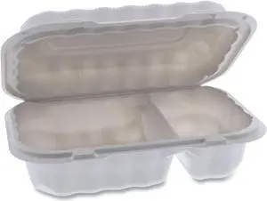 EarthChoice SmartLock Hinged Lid Container 2-Compartment White MFPP 270Ct