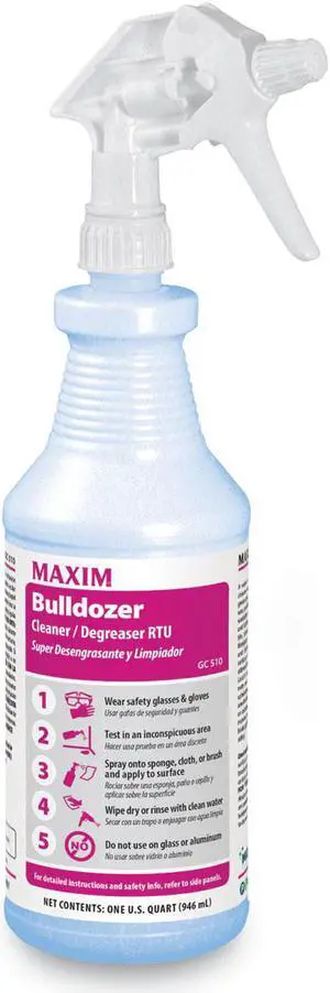 Bulldozer Cleaner/Degreaser RTU Safe-to-Ship Lemon Scent 32 oz 6/Carton 05100086
