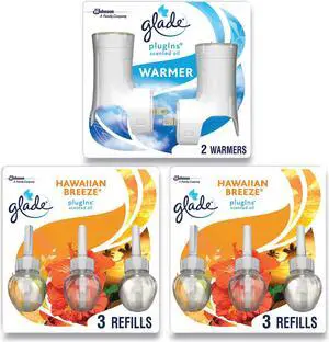 Plugin Scented Oil Hawaiian Breeze 0.67 oz 2 Warmers and 6 Refills/Pack 328604
