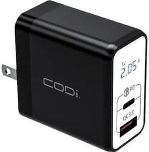 CODi Dual Port 30W Wall Charger/AC Adapter USB-C USB-A Outputs A01104
