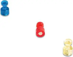 Magnetic Push Pins Assorted Colors 0.75" Diameter 6/Pack 5169U0024