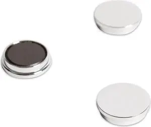 Board Magnets Circles Silver 1.25" Diameter 10/Pack 5163U0012