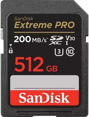 SanDisk Extreme PRO 512 GB Class 3/UHS-I U3 V30 SDXC SDSDXXD512GANCIN