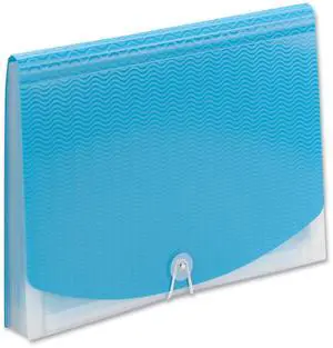 Smead Poly Expanding File 12 Sections Letter Size Teal/Clear 70869
