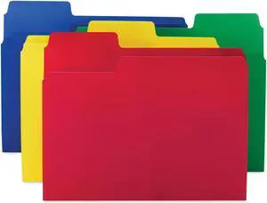 Smead SuperTab Top Tab File Folders 1/3-Cut Letter Polypropylene 12/Pack 10516