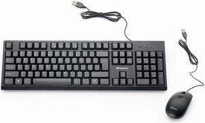 Verbatim 70734 Universal Wired Keyboard and Mouse Black 70734