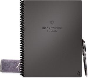 Rocketbook Fusion Smart Notebook Black Cover 8.8 x 6 21 Sheets EVRFERCAFR