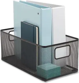 Wire Mesh Storage Box 8.58" x 15.75" x 6.69" Black TR57548CC
