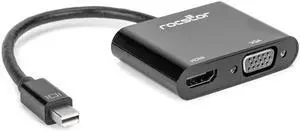 Rocstor Premium 2-in-1 Mini DisplayPort to HDMI/VGA Adapter Converter Y10A261B1