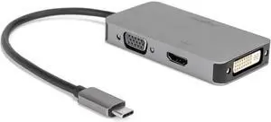 Rocstor Premium USB-C Multiport Hub 3-in-1 HDMI VGA or DVI Adapter Y10A266A1