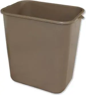 Soft-Sided Wastebasket 28 qt Polyethylene Beige 770215