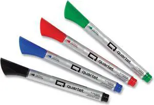 Quartet Glass Board Dry Erase Marker, Fine Bullet Tip, Assorted, 4/PK (QRT79555)