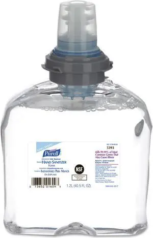 Advanced E-3 Rated Foam Hand Sanitizer 1200 mL Refill Fragrance-Free 2/Carton 539302