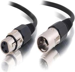 C2G 40061 Pro-Audio XLR Male to XLR Female Cable, Black (25 Feet, 7.62 Meters)