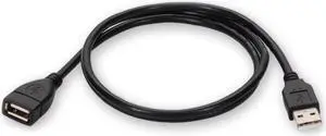 AddOn 3M USB 2.0 A To USB 2.0 A Male To Female Cable Black USBEXTAA3MF