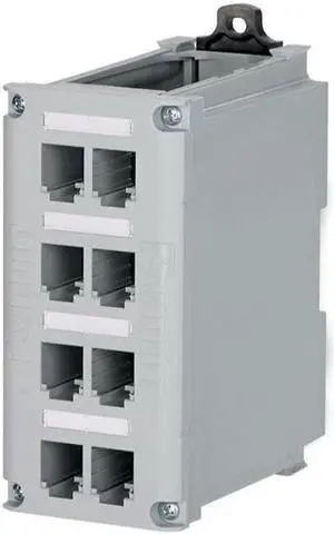 IndustrialNet DIN Rail Mount Patch Panel CDPP8RG