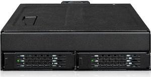 Icy Dock MB105VP-B | 2 Bay U.2/U.3 NVMe SSD PCIe 4.0 Enclosure for 5.25 Bay | ToughArmor Series