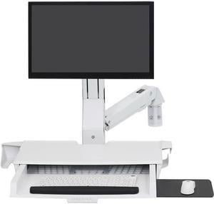 Ergotron StyleView Wall Mount for Monitor Bar Code Scanner Keyboard Wrist Rest Mouse White 45583216