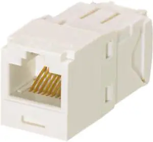 Panduit CJ688TGIW Snap In Connector, Mini-Com, TX6 PLUS UTP, Cat 6, Off White