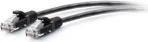 C2G 15ft Cat6a Snagless Unshielded UTP Slim Ethernet Patch Cable Black C2G30150