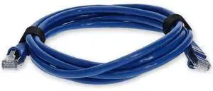 AddOn 7ft RJ-45 (Male) to RJ-45 (Male) Straight Blue Cat7 S/FTP PVC Copper Patch Cable - 7 ft Category 7 Network Cable for Network Device, Peripheral Device - First End: 1 x RJ-45 Male Network - Secon