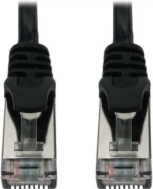Tripp Lite 25ft Cat6a 10G Snagless Shielded STP Slim Ethernet Cable PoE Black Tripp Lite 25ft Cat6a 10G Snagless Shielded STP Slim Ethernet Cable PoE Black