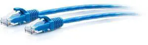 C2G 2ft Cat6a Snagless Unshielded UTP Slim Ethernet Patch Cable Blue C2G30126