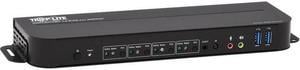 TRIPP LITE B005-DPUA4 4-Port DisplayPort/USB KVM Switch - 4K 60 Hz, HDR, HDCP 2.2, IR, DP 1.4, USB Sharing