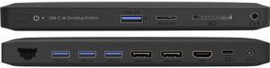 Netpatibles USB-C Triple Display MST Docking Station w/ 100W PD DOSUBC12P01BNP