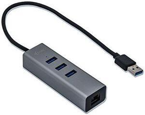 i-tec USB 3.0 Metal HUB 3 Port + Gigabit Ethernet Adapter with Cable 28 cm U3METALG3HUB