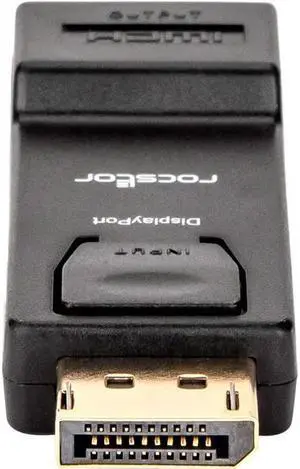 Rocstor Y10A170-B1 Displayport To Hdmi Adapter M/F Gold Plated Connectors Black