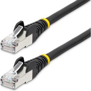 StarTech 14ft CAT6a Ethernet Cable Black Low Smoke Zero Halogen LSZH 10 GbE 100W PoE S/FTP Snagless RJ-45 Network Patch Cord NLBK14FCAT6APATCH