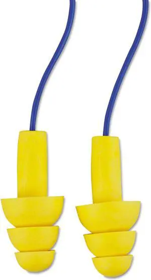 3M EAR UltraFit Corded Earplugs Blue/Yellow 7000052728