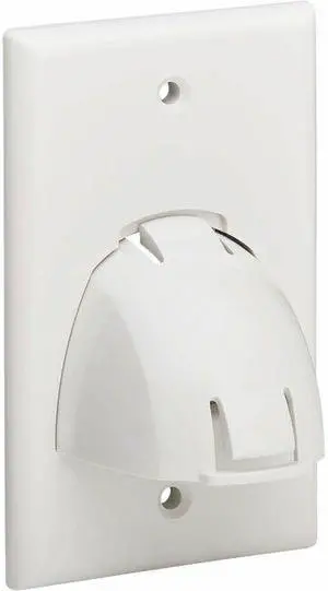 Tripp Lite by Eaton Single-Gang Up-or Down-Angle Bulk Cable Wall Plate White TAA N042BC1WH