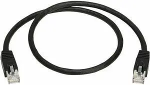 Tripp Lite Cat8 40G Snagless SSTP Ethernet Cable RJ45 M/M PoE Black 2 ft. 0.6 m N272F02BK