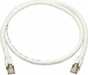 Tripp Lite Cat8 40G Snagless SSTP Ethernet Cable RJ45 M/M PoE White 2 ft. 0.6 m N272F02WH