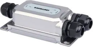 Intellinet 2-Port Outdoor Vandalproof Gigabit PoE++ Extender | Two 30 W Ports, Extends PoE up to 328 ft., 60 W Power Budget, IEEE 802.3bt (4PPoE) Compliant, IP67 Waterproof, IK10-rated, Metal
