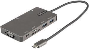 StarTech USB C Multiport Adapter HDMI VGA USB A USB C Ports 100W PD DKT30CHVSDPD