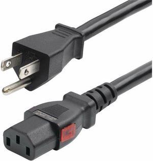 StarTech 12ft 3.6m Heavy Duty Power Cord NEMA 5-15P to Locking C13 AC Power Cable 15A 125V 14AWG UL Listed Components 27LC4B00POWERCORD