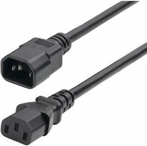 StarTech 1ft 0.3m Power Extension Cord IEC 60320 C14 to C13 PDU Power Cord 10A 250V 18AWG UL Listed Components 87138100POWERCORD