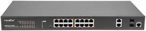 Rocstor SolidConnect SCM20 16-Port PoE+ Gigabit L2 Managed Ethernet Switch