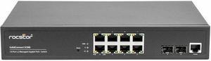 Rocstor SolidConnect SCM8 8-Port PoE+ Gigabit L2 Managed Ethernet Switch