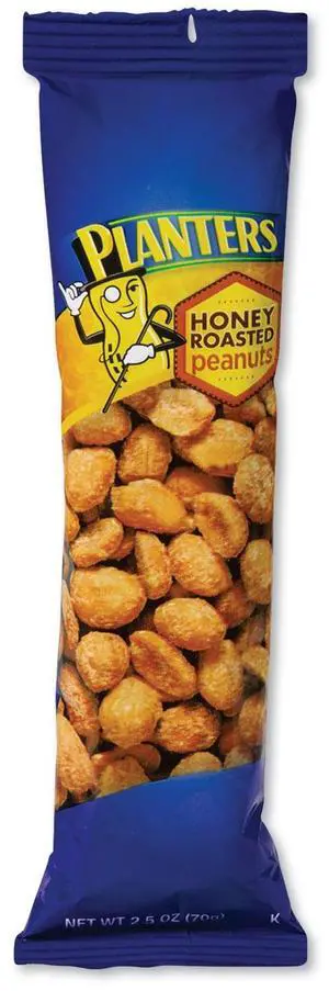 Honey Roasted Peanuts 2.5 oz Tube 15/Box GEN01652