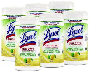 Lysol Disinfecting Wipes II Fresh Citrus 70/Canister 6 Canisters/Ctn 1920049128