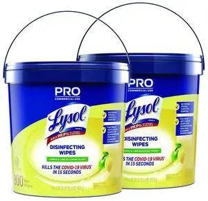 Lysol Disinfecting Wipe Bucket Lemon/Lime Blossom 2 Bkts/Ctn 1920099856
